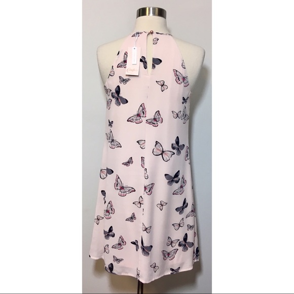 Candie's Butterfly 🦋 Print Halter Dress XS - Picture 3 of 5